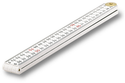 Duimstok 1 meter kunststof wit